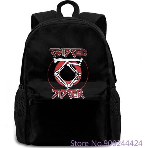 TWISTED SISTER Old School Rock Band Logo Mens Size:S-M-L-XL-XXL New Round Collar Mens Fashion backpack