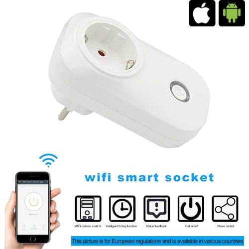 Smart Socket Universal WiFi Wireless Remote Control Socket Adaptor App Control Timer Function Compatible With Alexa Google Home