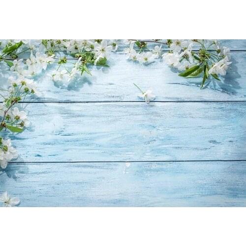 Spring Flowers wood backgrounds baby photography vinyl clothes photo backdrops for photographer studio video accessories lv-197