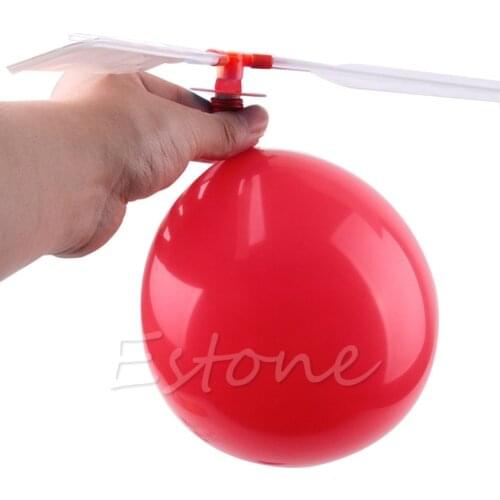 Traditional Classic Balloon Helicopter Kids Child Children Play Flying Toy 1Pc