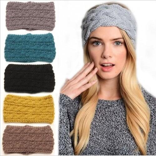 XPeople Cable Knit Women Knitting Wool Crochet Headband Winter Ear Warm Headwrap Hair Accessories