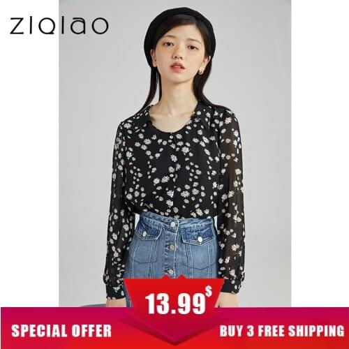 Женские черные рубашки ZIQIAO China At AliExpress