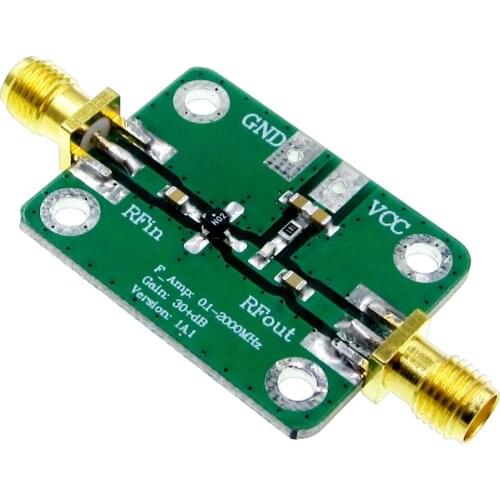 0.1-2000MHz RF Wideband Amplifier High Gain 30dB Low-noise Amplifier LNA Development Board