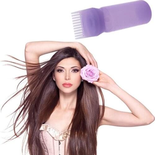 1PC Hot Hair Dye Bottle 120ml 3 Colors Applicator Brush Dispensing Hairdressing Bottles with Comb Salon Hair Coloring Dyeing