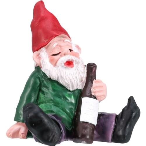 1Pcs Micro Landscape Decoration Outdoor Fairy Miniature Flower Pot Dwarf Bar Ornaments Handicraft Garden Drunk