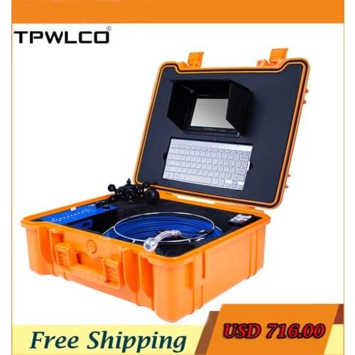 20m 7inch Screen Display Pipe Inspection Video Camera System IP68 Waterproof 25mm Industrial Endoscope Camera With 12pcs LEDS