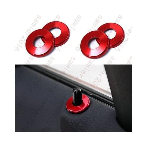 4x Red Door Lock Pins Pin Case Cover Trim For Mercedes-Benz GLC Class X205 16-17