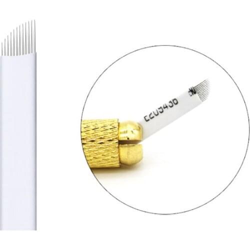 500 Pcs 7 9 12 14 15 16 18 21 Microblading Needle Eyebrow Tattoo Blades 3D Embroidery For Permanent Makeup Manual Pen