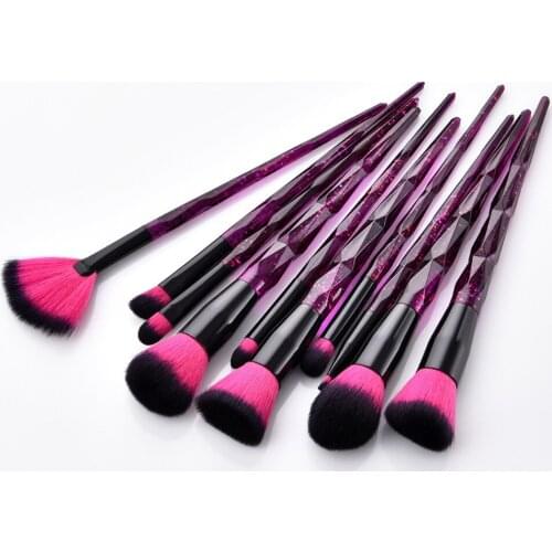 Diamond Makeup Brushes Unicorn Foundation Powder Brush Eyeshadow Fan Makeup Brush Set Highlighter Eyebrow Cosmetic Brush Tools