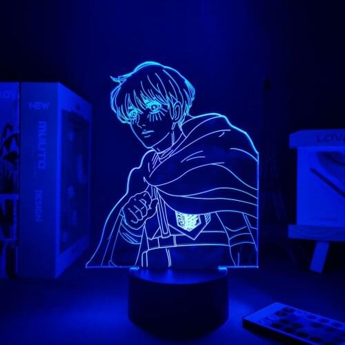 Anime（аниме）Attack on Titan 4 Armin Arlert Childrens Night Light Home Decor USB Light Led Panel Lights For Home Table Lamp For