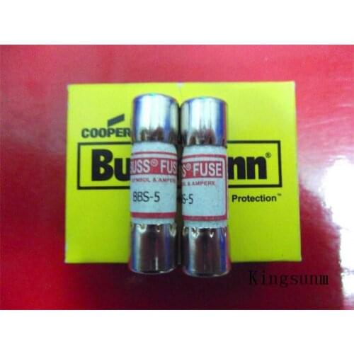 Free shipping 5pcs BBS-5 fuse ceramic BUSSMANN 10X35 5A 600V original genuine product