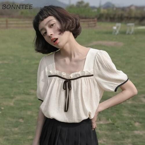 Бежевые блузки BONNTEE China At AliExpress