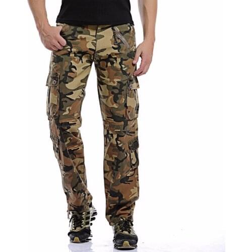 Men Pants 2020 New Arrival Mens Fashion Camouflage Cargo Pants Casual Combat Trousers Male Big Size 40 Multi-pockets Baggy Pant