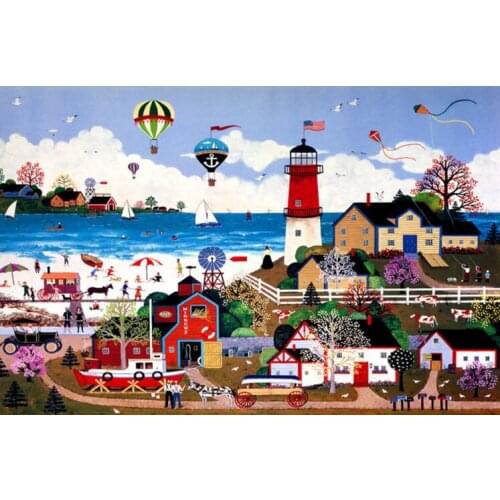 Lighthouse The wooden puzzle 1000 pieces ersion paper jigsaw puzzle white card adult childrens educational toys