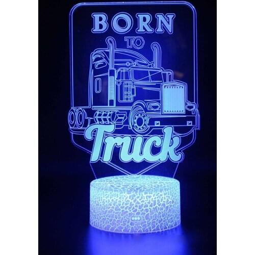 Boys Kids Gifts Home Bedroom Desk Beside Sleeping Decor Cool Supercar 3D Lamp LED USB 2021 Fashion Grand Touring Car Night Light