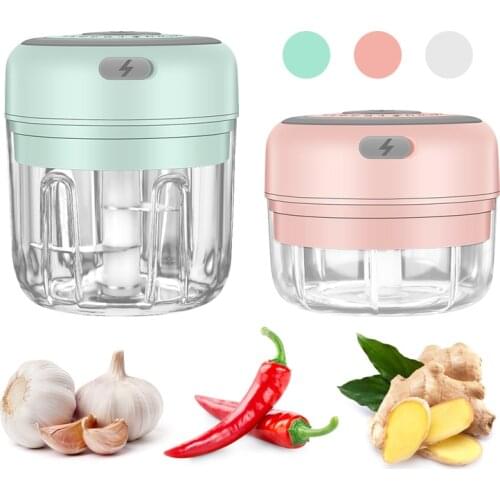 Electric Garlic Masher Sturdy Durable Mini Crusher Chopper USB Charging For Crushed Garlic Ginger Fresh Chili Kitchen Gadgets