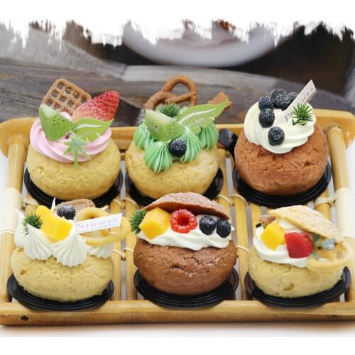 Aritificial Food Model Lifelike Cream Puffs Cake Shop Window Display Home Furnishings Photography Scenery Dessert Shop Gifts