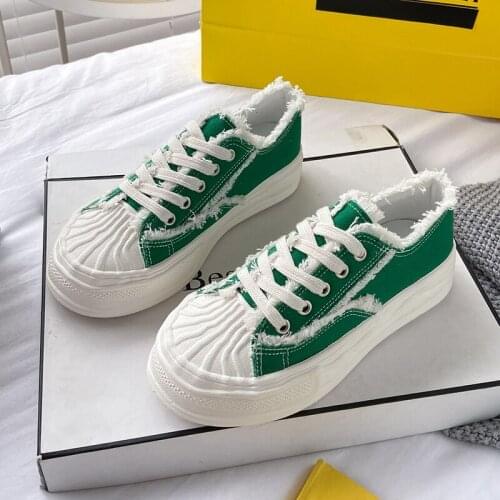 Autumn Spring Classic White Vulcanized Canvas Shoes Flat Womens Sports Shoes Black Sneakers High Quality Tassel Ladies Footwear