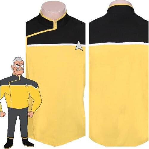 Star Cosplay Trek Lower Decks Cosplay Costume Male Uniform Suit Coat Jakcet Pant Halloween Carnival Costume