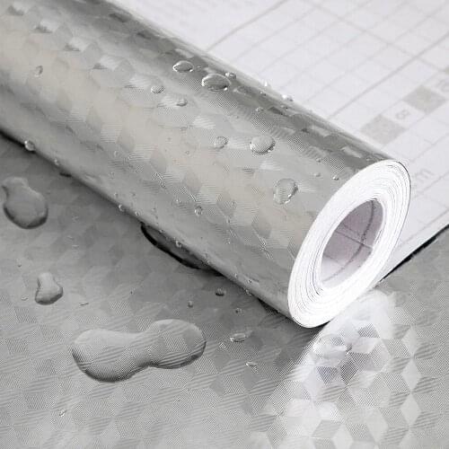 Kitchen Oil-proof Self Adhesive Stickers Nano Film Contact Paper Stove Anti-fouling High-temperature Aluminum Foil Wallpaper