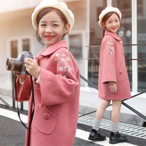 Girls Coats Outerwear Floral Pattern Girl Coat Full Length Jacket For Children Winter Costume For Girls 6 8 10 12 14 Year