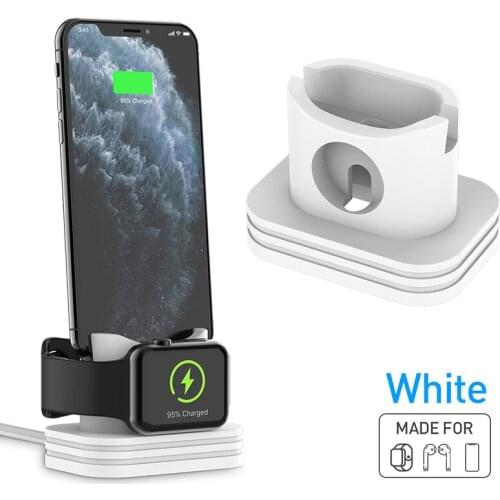 Multifunctional Charging Dock Station Base Holder Charger Silicone Desk Charging Base For Airpods For Most Type Smart Phone