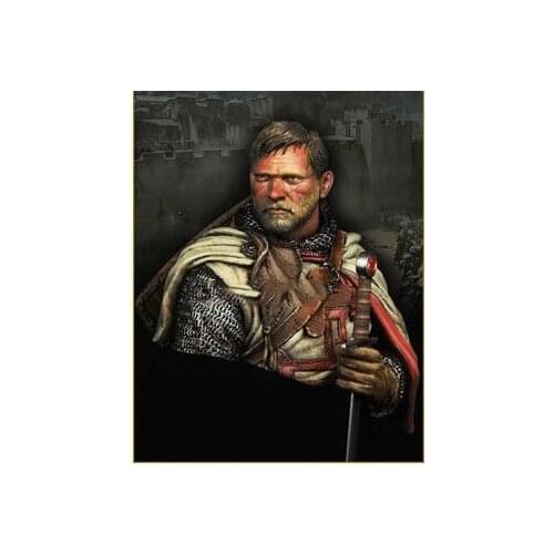 Resin Kits 1/10 Scale Holding the sword of the knights templar Resin Model Free Shipping