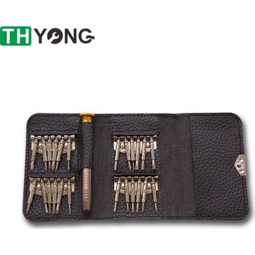 25 in 1 Magnetic Screwdriver Set Torx Multifunctional Repair Hand Tool Precision Screw Driver Leather Case For Phone/Tablet PC