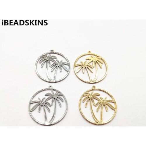 New arrival! 38x35mm 50pcs coconut tree shape charm for stud earrings/earrings accessories/Earring parts DIY jewelry making