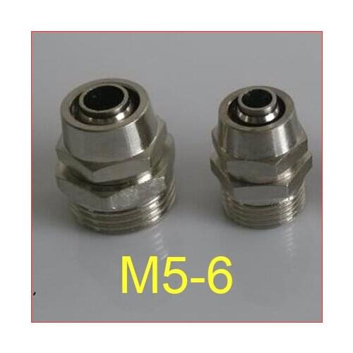 NEW Type pneumatic straight Miniature Mini Fitting lock net , M5 male screw thread 6MM TUBE , nylon, polyurethane tube connector