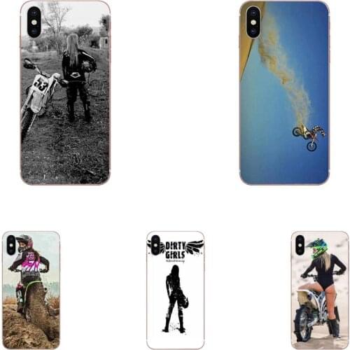 Couple Phone Soft Rubber Back Cover For iPhone SE2020 11 Plus Pro X XS Max XR 8 7 6S SE 4S 5 5C 5S Motocross Girl Riders