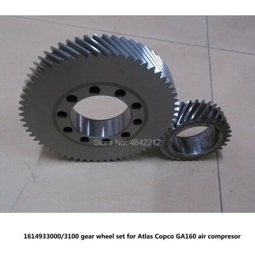 Free shipping Genuine gear wheel set driven gear shaft 1614933000/3100 for Atlas Copco GA160 screw air compressor parts