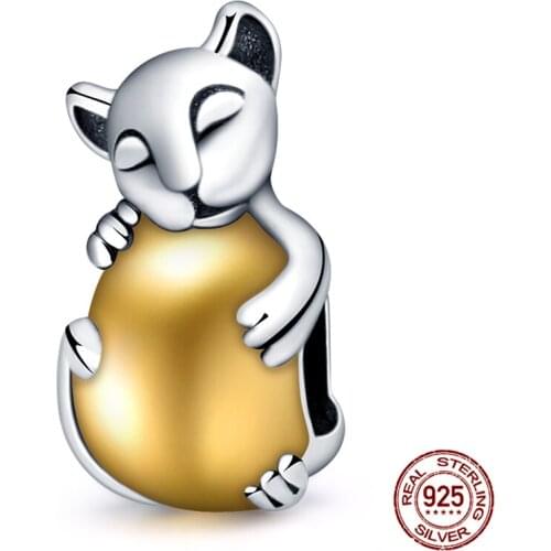 CodeMonkey 100% Real 925 Sterling Silver Dog Head Charms Fit Original 3mm Bracelet Beads DIY Jewelry For Women CMC315