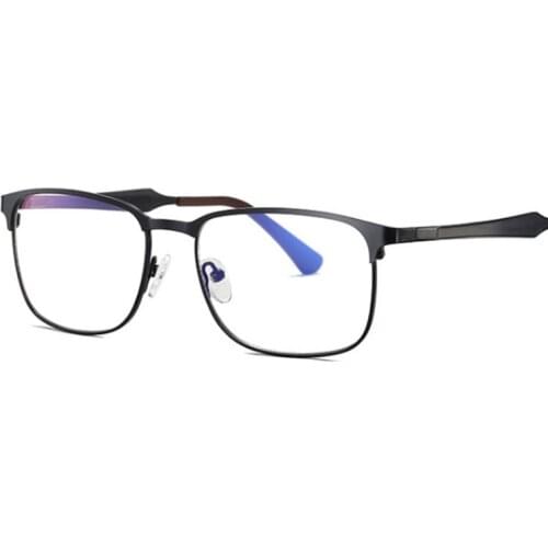 Retro Square Metal Anti-blue Light Glasses Frames Men Women Optical Fashion Computer Glasses 50131