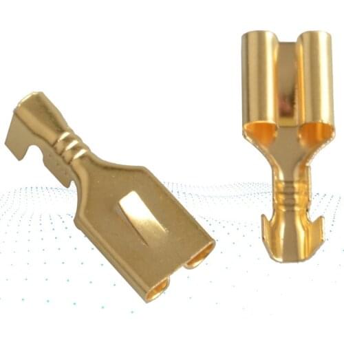 100Pcs 2.8mm 4.8mm 6.3mm Plug Spring Female Spade Cold Crimp Terminals Connector Car Speaker Electrical Wire Connectors Set