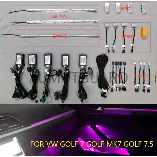 64 COLOURS LED 17 Lamps Trim LIGHT ATMOSPHERE LIGHT FOR VW GOLF 7 GOLF MK7 GOLF 7.5