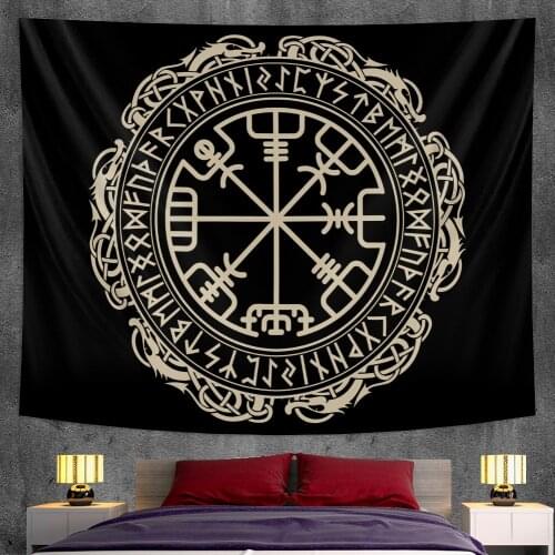 Viking spiritual energy meditation talisman home decoration tapestry witchcraft tapestry Hippie Bohemian decoration yoga mat