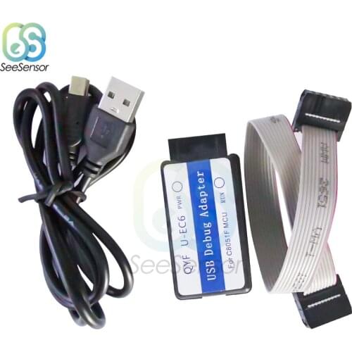 U-EC6 USB Universal Emulator Compatible with C8051 full range of MCUs USB Debug Adapter Downloader Programmer