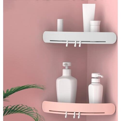 Corner Shower Holder Waterproof Wall-mounted Shampoo Sundries Storage Rack Multi-function Punch-free Shelf Bathroom Accessories