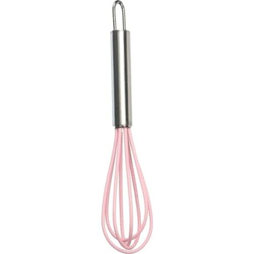 Stainless Steel Kitchen Whisk with Wooden Handle Cooking Utensils