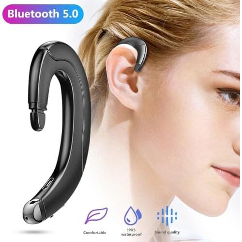 Waterproof Bluetooth Earphones Bone Conduction Ear Hook Bluetooth 5.0 HiFi Stereo Wireless Earphone Gaming Headset Headphone Mic