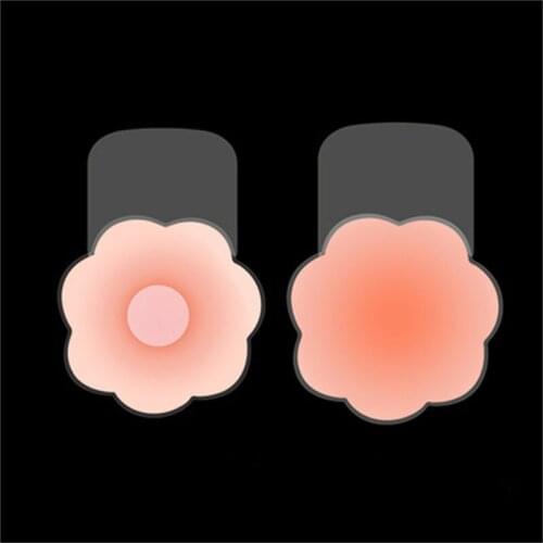 1 Pair Cool Reusable Self Adhesive Silicone Lift Up Breast Nipple Cover Bra Pad Invisible Plum Bossom for Party Dress