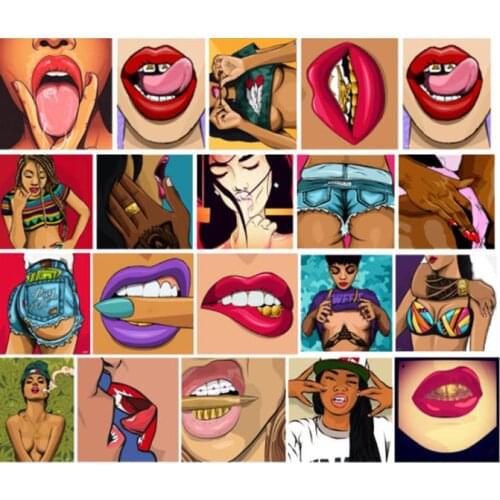 47 pcs Unique personality Graffiti Waterproof Skateboard Travel Suitcase Phone Laptop Luggage Stickers Cute Kids Girl Toys