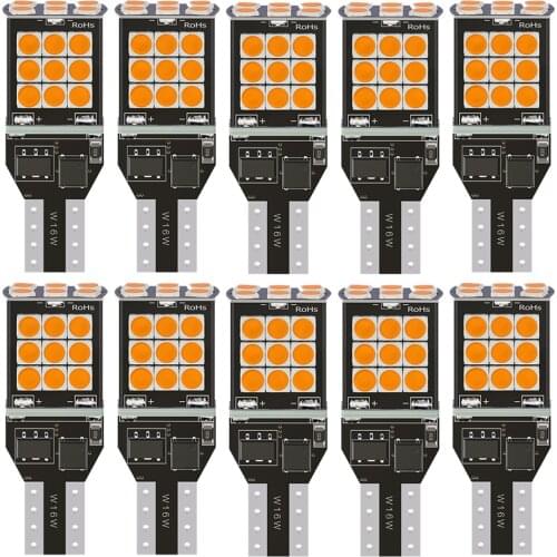 10Pcs 2100Lm T15 W16W LED Canbus Bulbs 920 912 3030 24SMD White 12V LED Reversing Lights for BMW Mercedes Benz W203 W211 W204