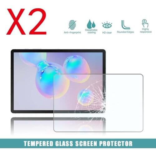 2Pcs Tablet Tempered Glass Screen Protector Cover for Samsung Galaxy Tab S6 T865 Anti-Scratch Explosion-Proof Screen