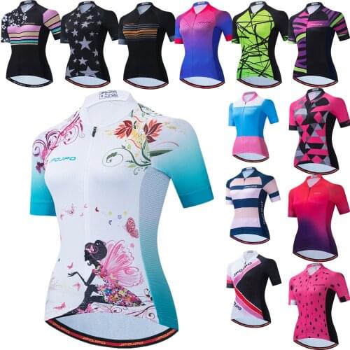 2021 Cycling Jersey Women Mountain Bike Clothes MTB Jersey Maillot Breathable shirts Short sleeve Racing Bike jersey