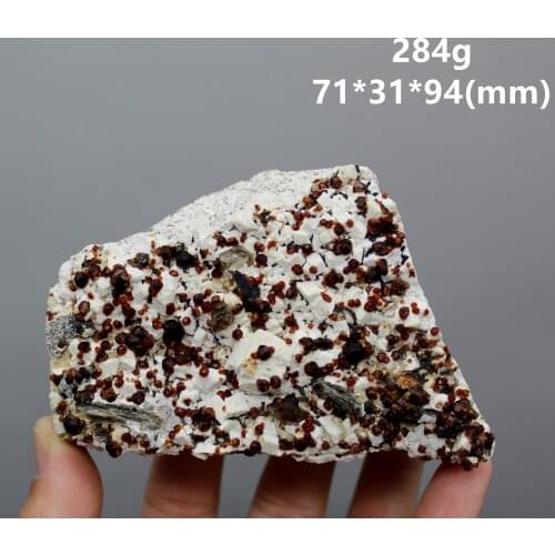 284g natural florescent Garnet mineral specimen stones and crystals healing crystals quartz gemstones from china free shipping