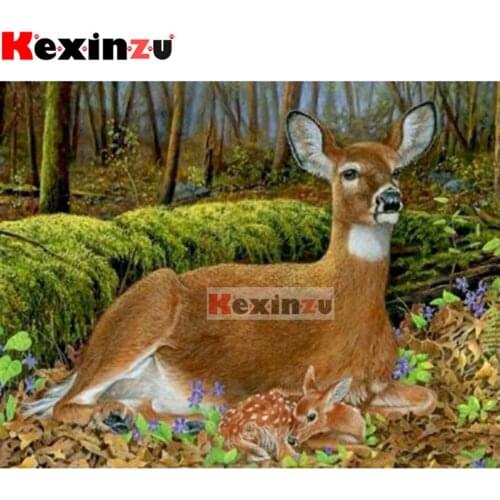 5D DIY Full Square/Round Drill Diamond Painting Kit "Forest sika deer" Embroidery Mosaic Cross Stitch Stickers Decor Gift XF6+60