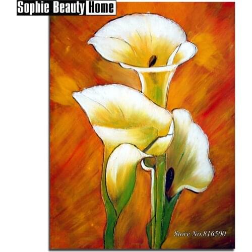 Diamond Embroidery Flower Lily Mosaic Crystal 5D Cross Stitch Full Drill Diamond Painting DIY Sticker Decor Patterns 063010