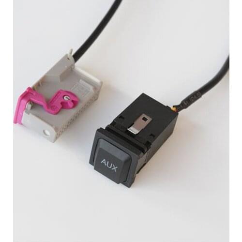 Biurlink Car Aux-in RNS-E TV Tuner Navigation AUX Switch Button Audio Adapter 32Pin Plug for Audi RNSE A3 A4 A6 A8 R8 TT